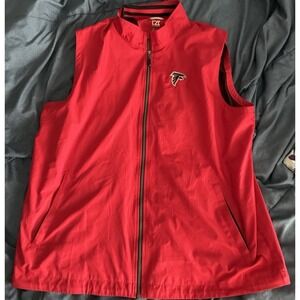 Cutter And Buck Men's Atlanta Falcons Weathertec Summit NFL Full Zip Vest 0146